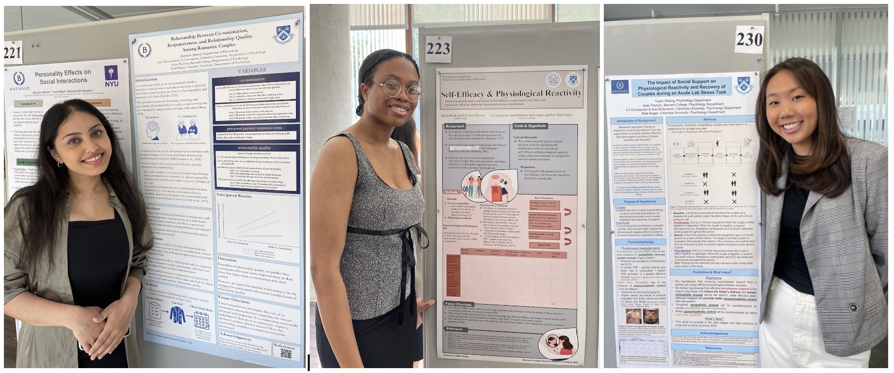 Humaira Ahmed, Akeila March, and Taylor Whang with their SRI Posters